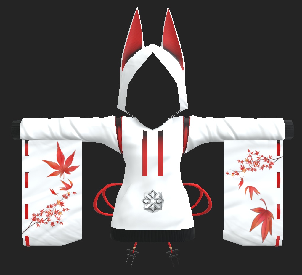 巫女 狐 パーカー 全4種セット (LEEME REEVAカスタム)