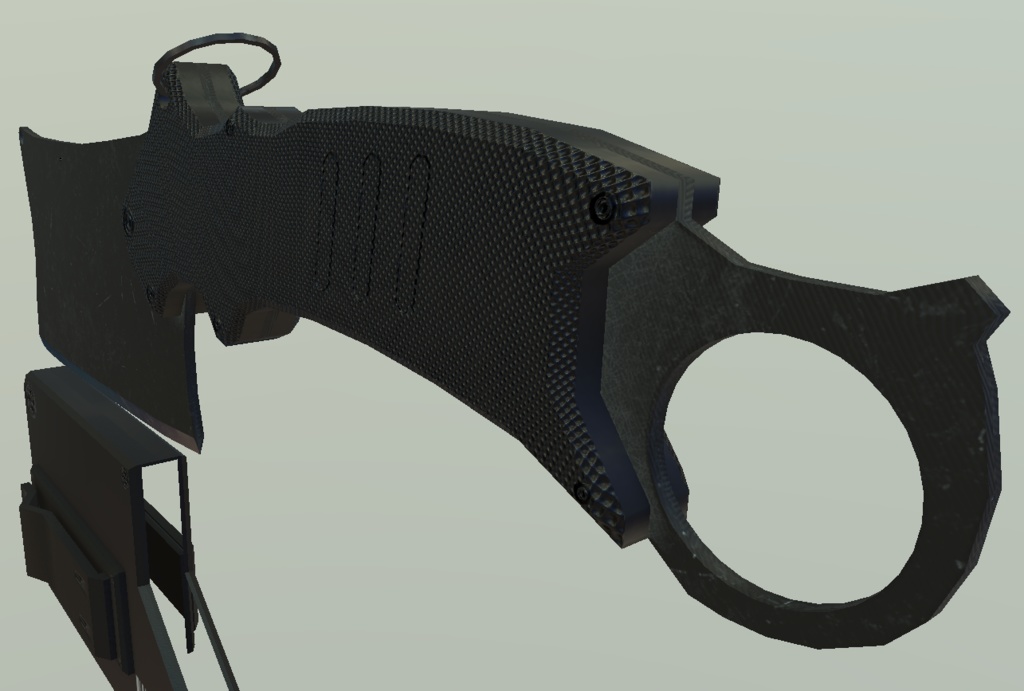 3Dモデル chopperknife 全2種 鞘付き