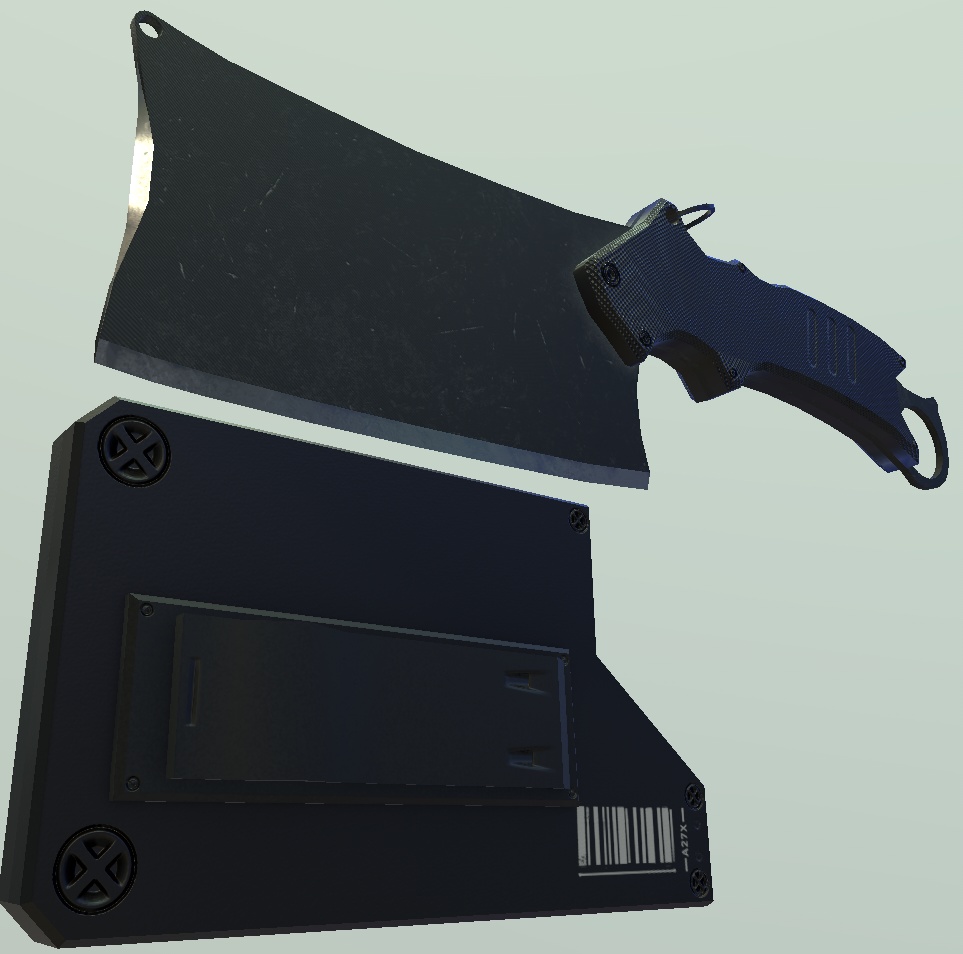 3Dモデル chopperknife 全2種 鞘付き