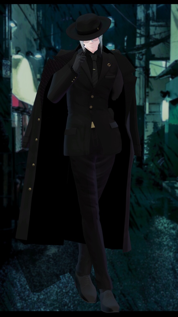 3Dモデル マフィア衣装 男性素体つき