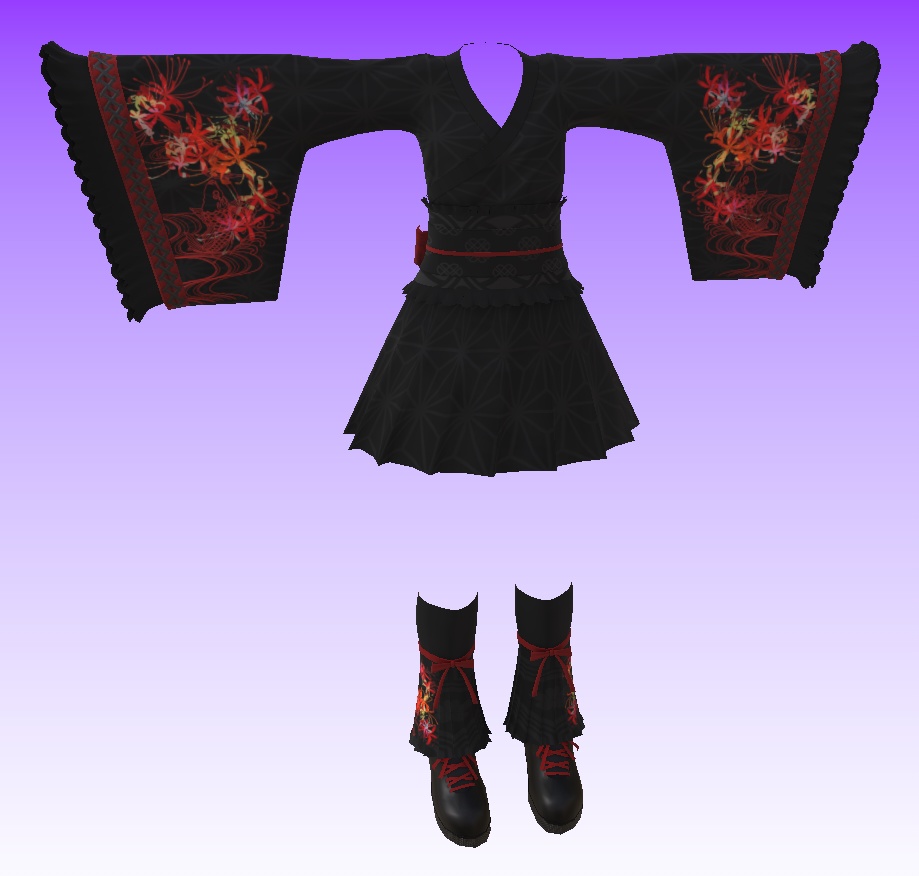 3Dモデル ゴシック和装 複数アバター対応