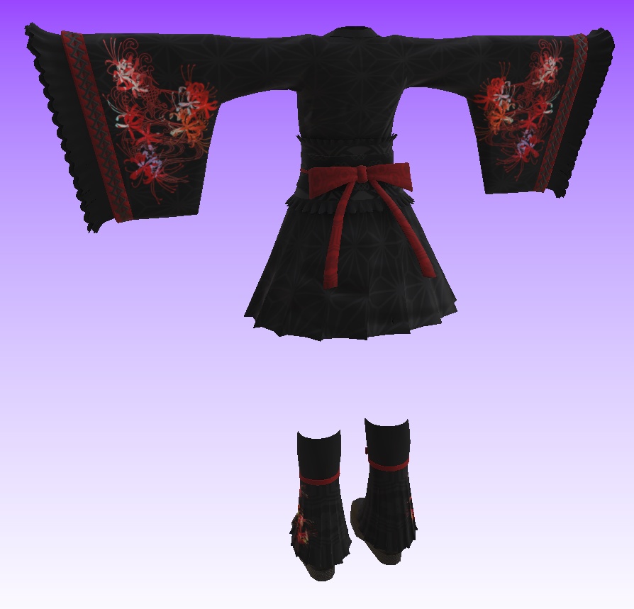 3Dモデル ゴシック和装 複数アバター対応