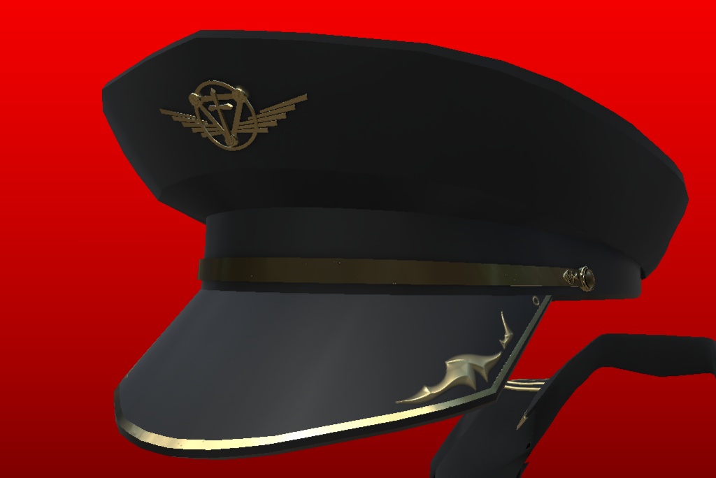 3Dモデル 軍服・肩掛けコート・小物・素体 複数アバター対応