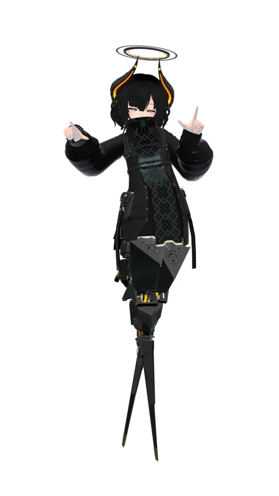 3Dモデル 義足衣装アクセセット 複数アバター対応 全8種