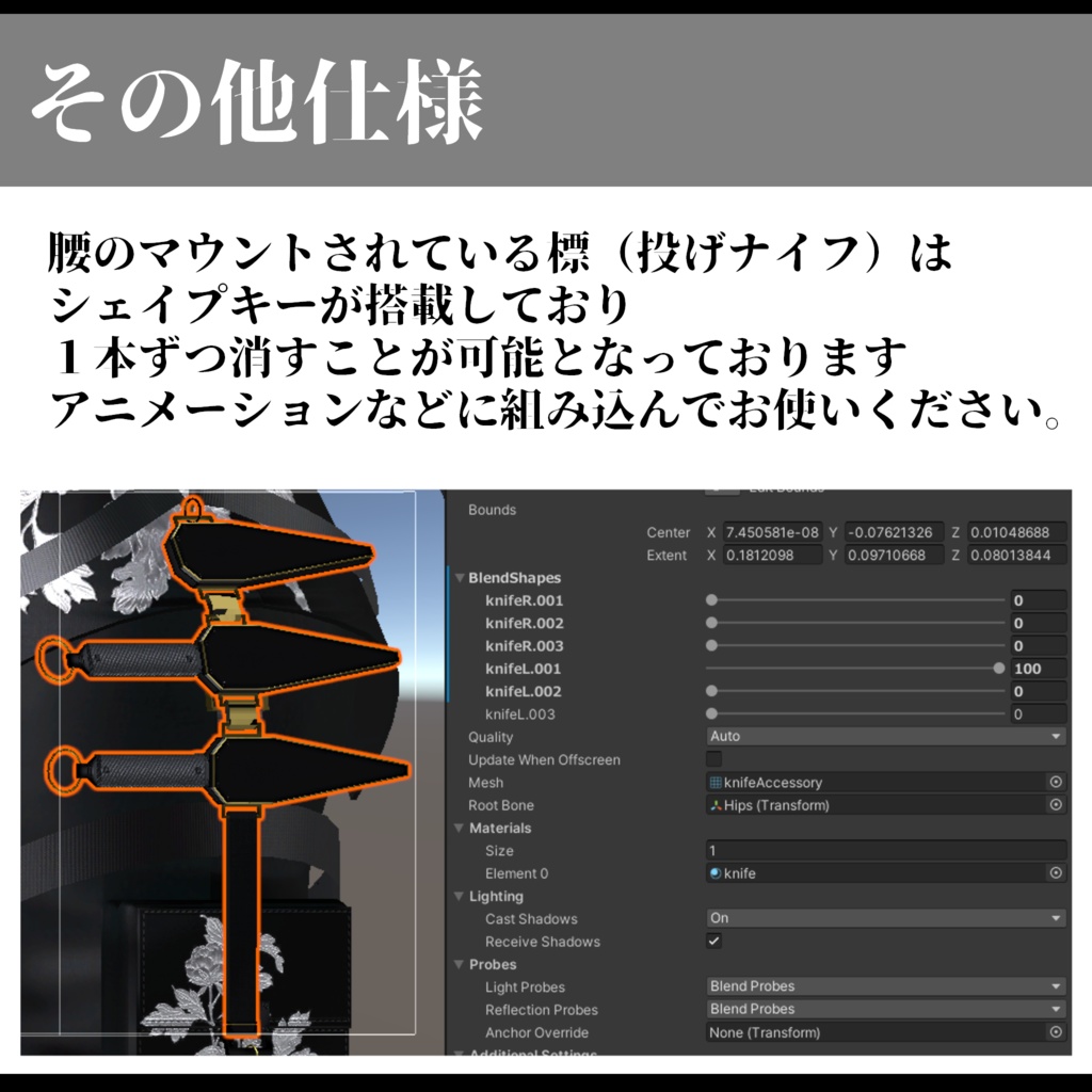 3Dモデル チャイナテックウェア複数アバター対応予定