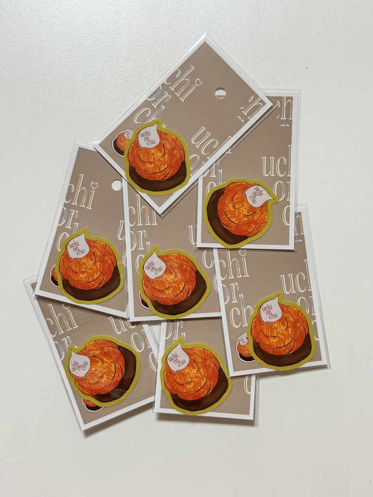 Uchi or Chu COLOR RECIPE food ステッカー<PINK><ORANGE><BLACK>