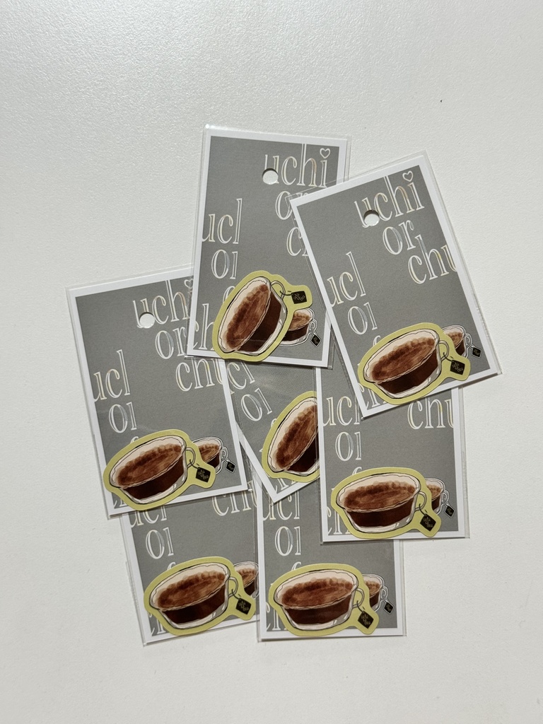 Uchi or Chu COLOR RECIPE food ステッカー<PINK><ORANGE><BLACK>