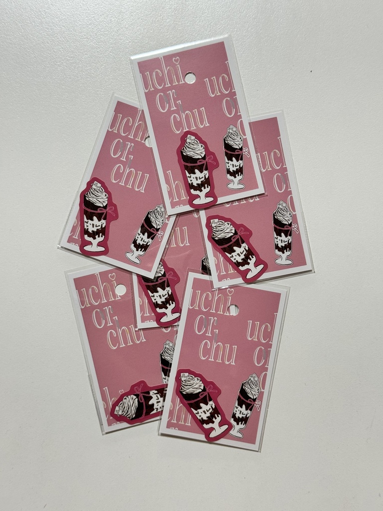 Uchi or Chu COLOR RECIPE food ステッカー<PINK><ORANGE><BLACK>