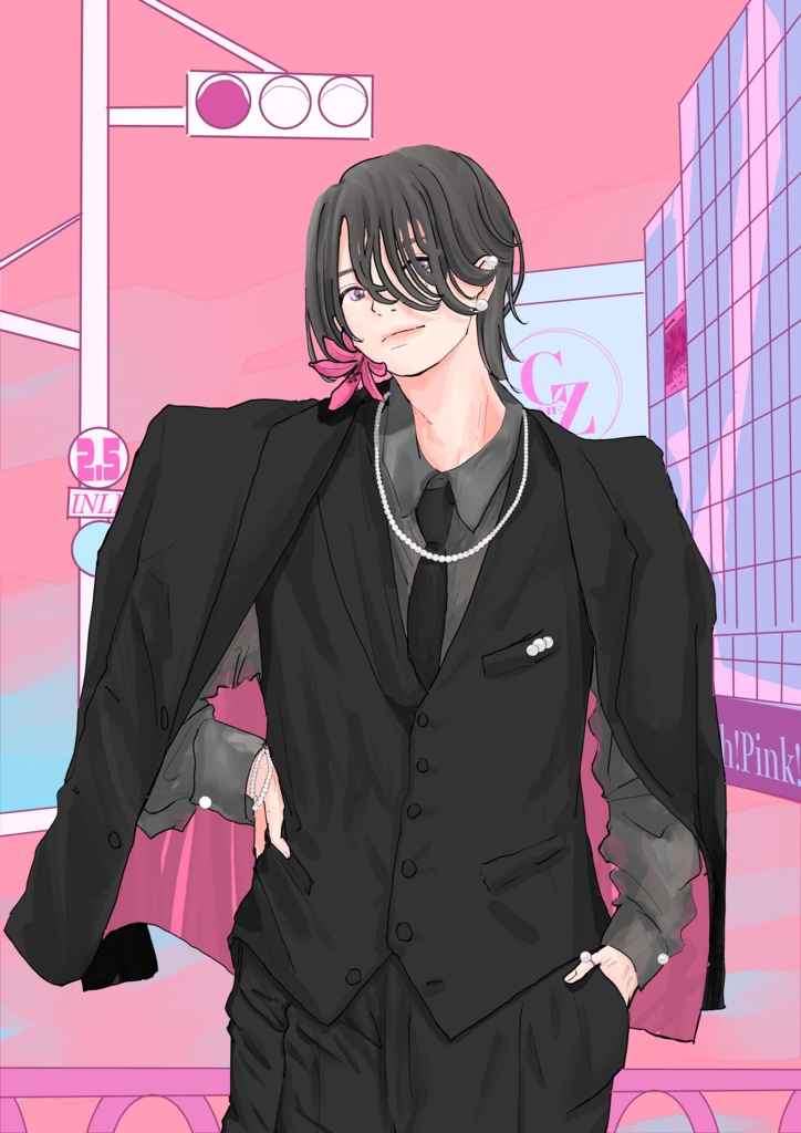 first pink　キャンバス