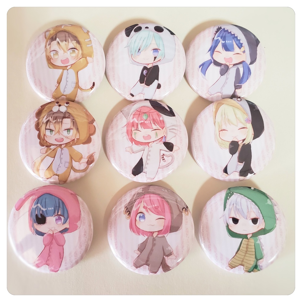 リベエン着ぐるみ缶バッジ