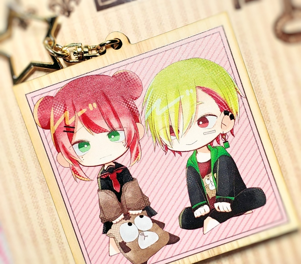 きくやま＆すぐリア ウッドキーホルダー