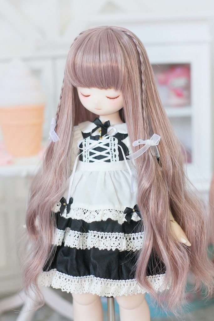 ライラック シナモン 7-8インチ 8-9インチ ドールウィッグ