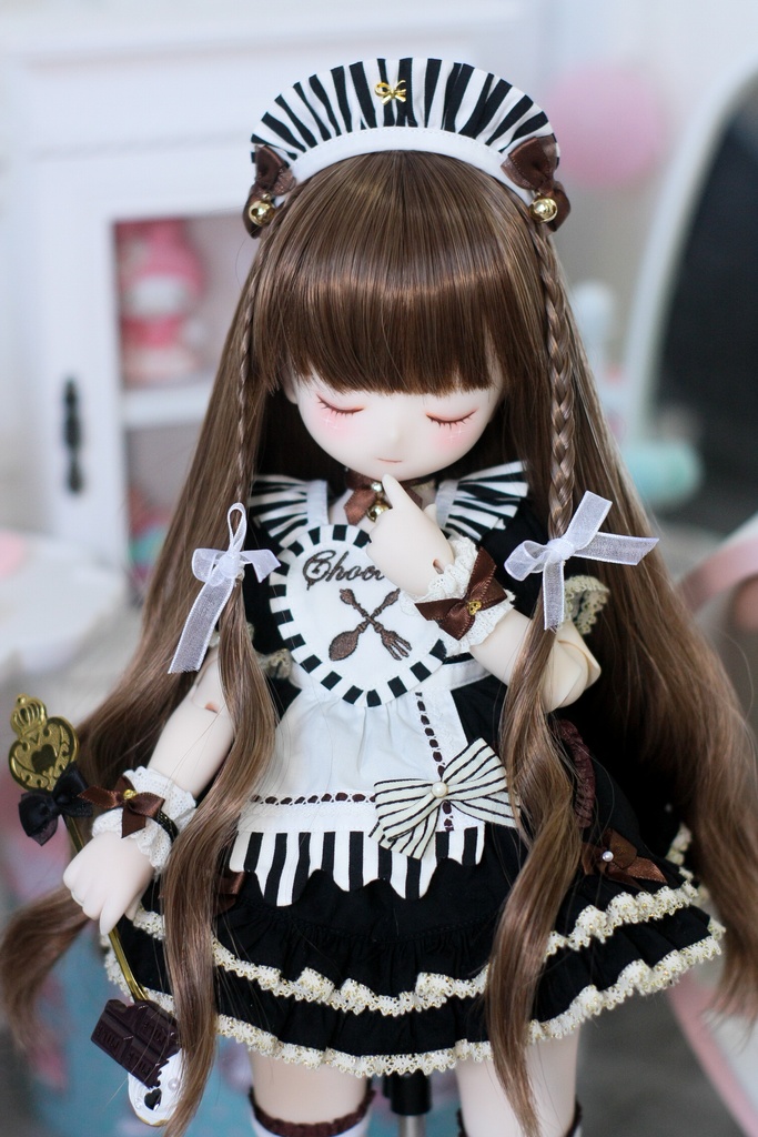 ライラック チョコ 7-8インチ 8-9インチ ドールウィッグ