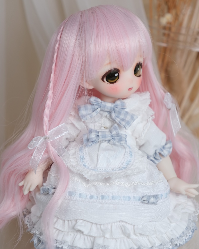 ライラック 桃 7-8インチ 8-9インチ ドールウィッグ