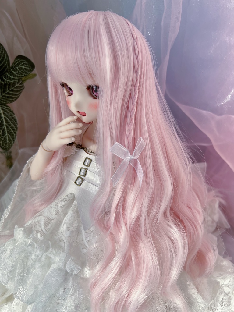 ライラック 桃 7-8インチ 8-9インチ ドールウィッグ