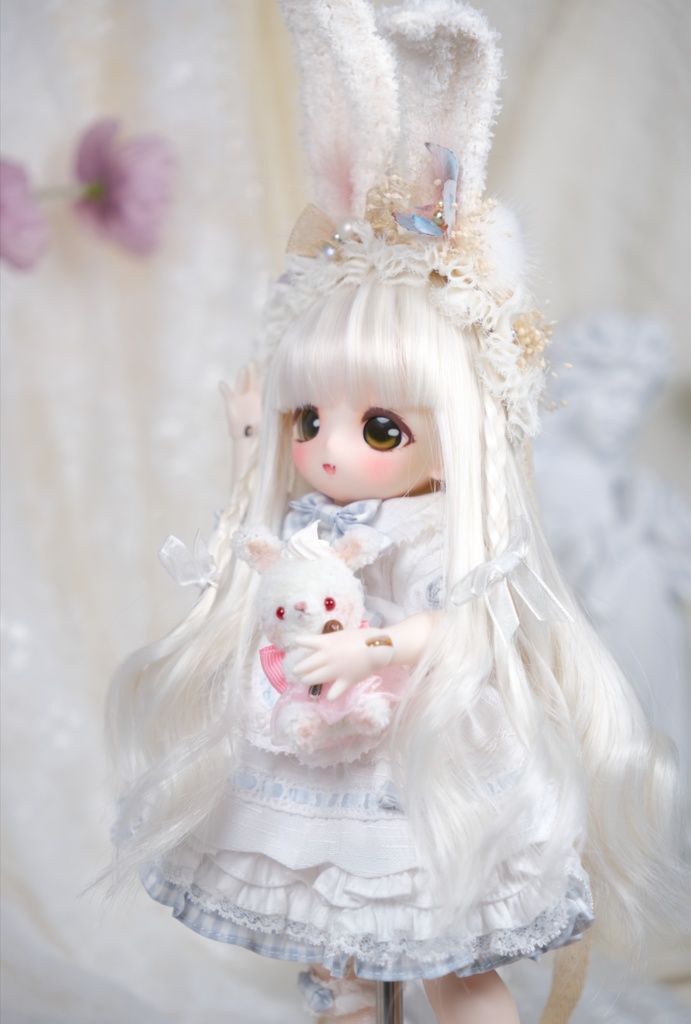 ライラック バニラ 7-8インチ 8-9インチ ドールウィッグ