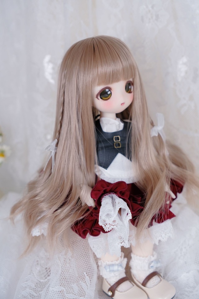ライラック ミルクティー 7-8インチ 8-9インチ ドールウィッグ
