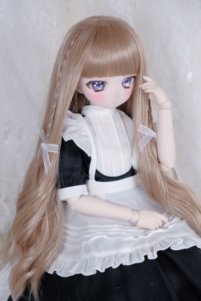 ライラック ミルクティー 7-8インチ 8-9インチ ドールウィッグ