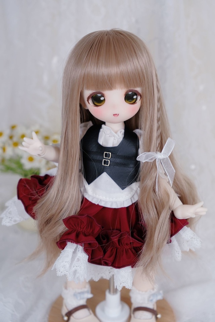 ライラック ミルクティー 7-8インチ 8-9インチ ドールウィッグ