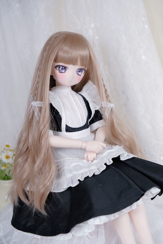 ライラック ミルクティー 7-8インチ 8-9インチ ドールウィッグ