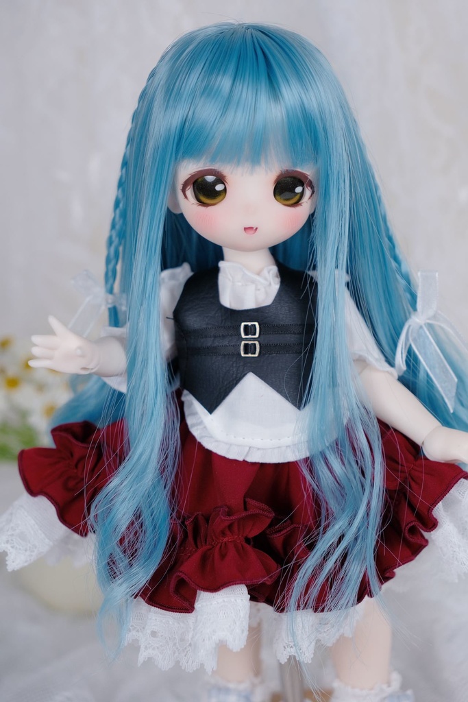 ライラック アクアマリン 7-8インチ 8-9インチ ドールウィッグ