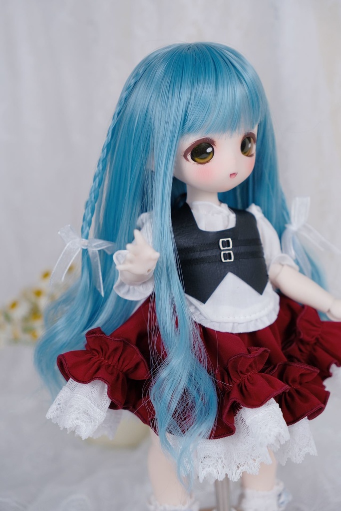 ライラック アクアマリン 7-8インチ 8-9インチ ドールウィッグ