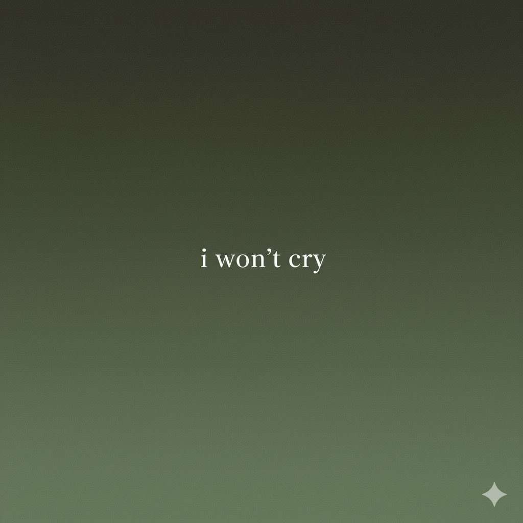 i won’t cry