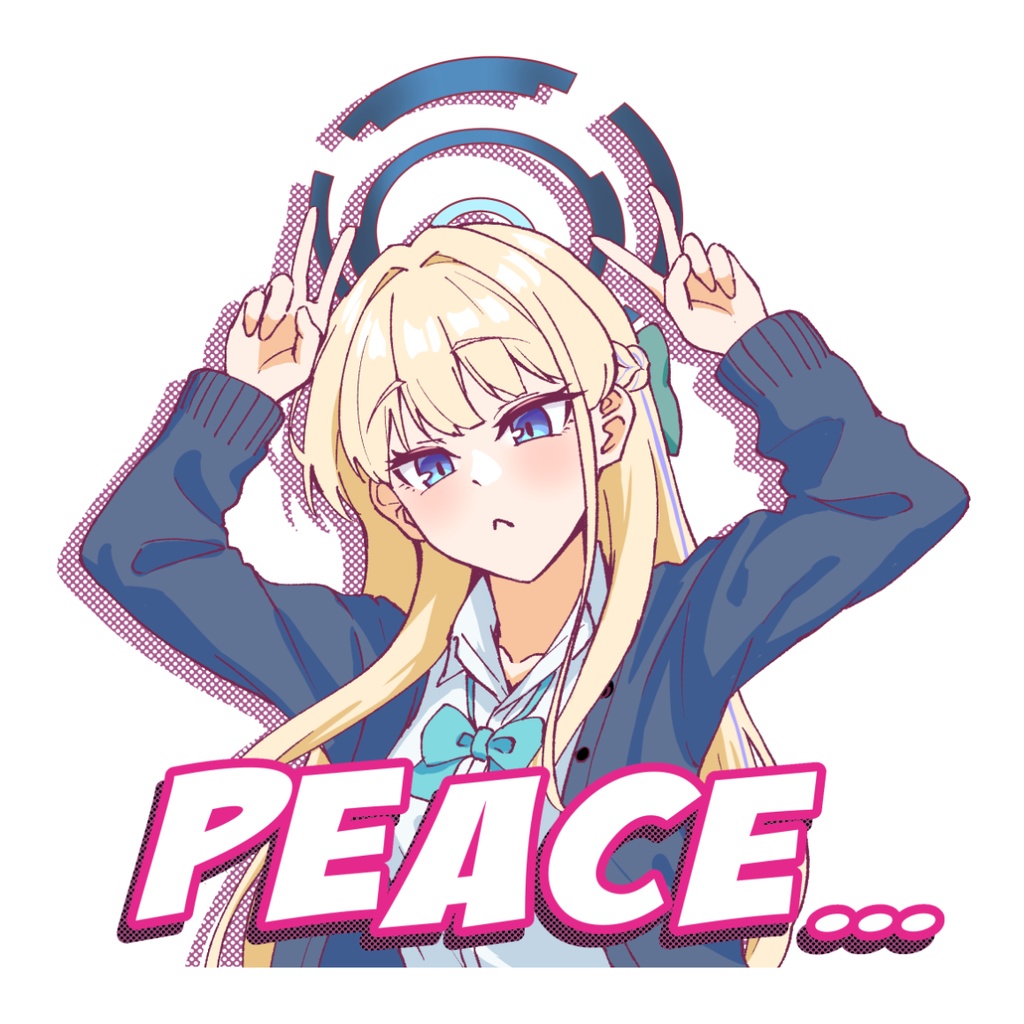 ブルアカ　飛鳥馬トキ　6cmステッカー