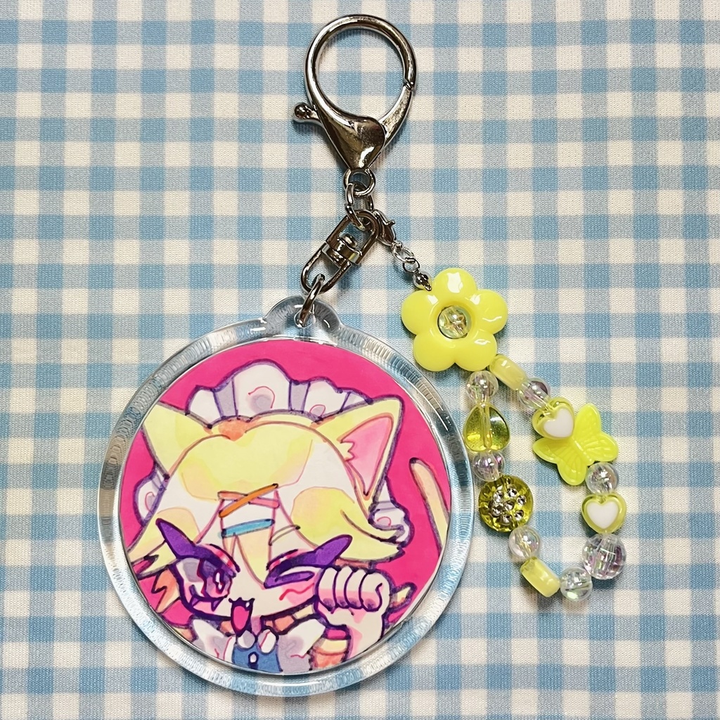 原画キーホルダー【メイド🐱❶】