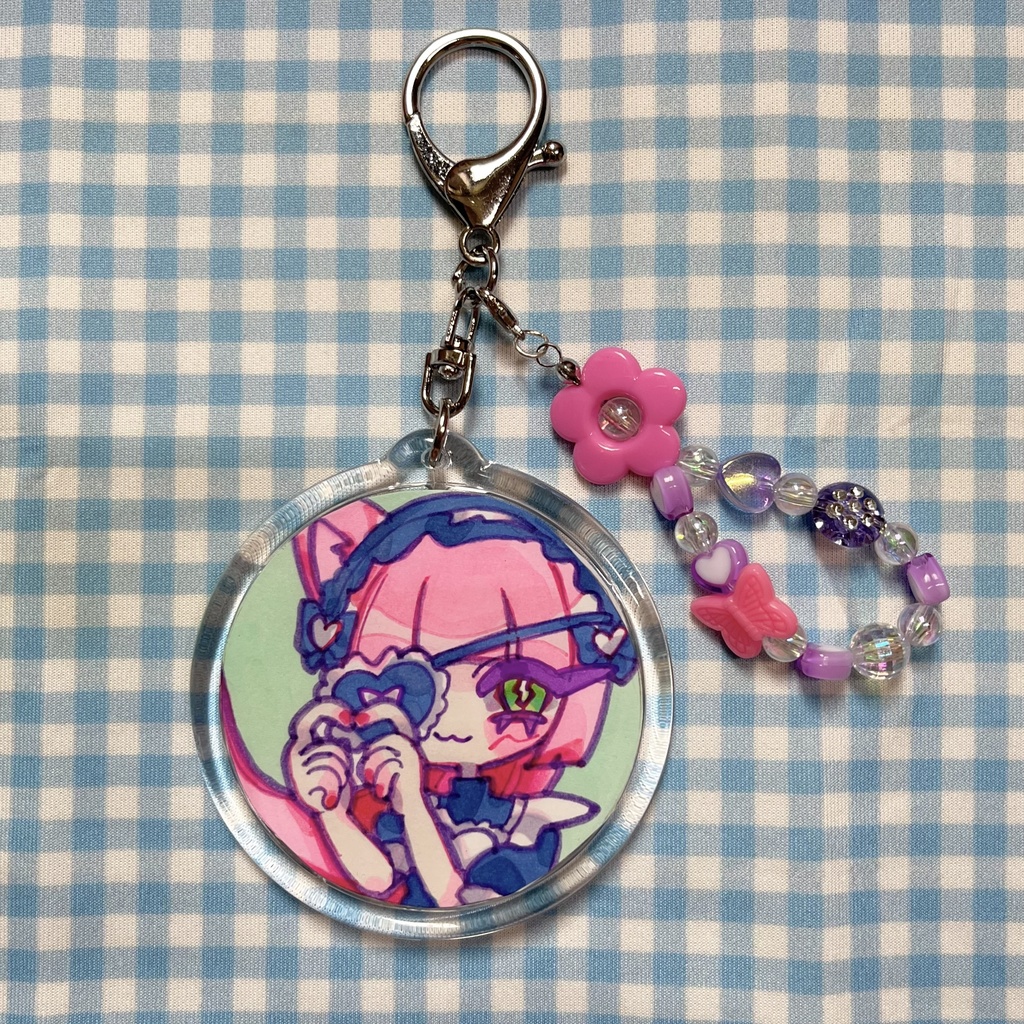 原画キーホルダー【メイド🐱❹】