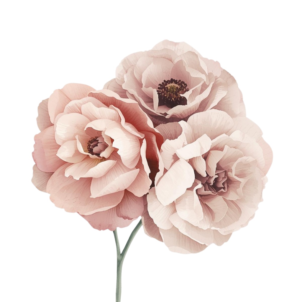 大人かわいい水彩フラワー素材集|12点・透過PNG