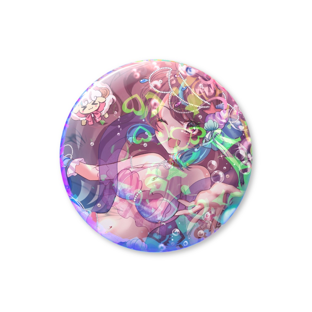 桃乃華あこた誕生祭2025 ホログラム缶バッジ(人魚姫ver)【~9/30まで受注販売】