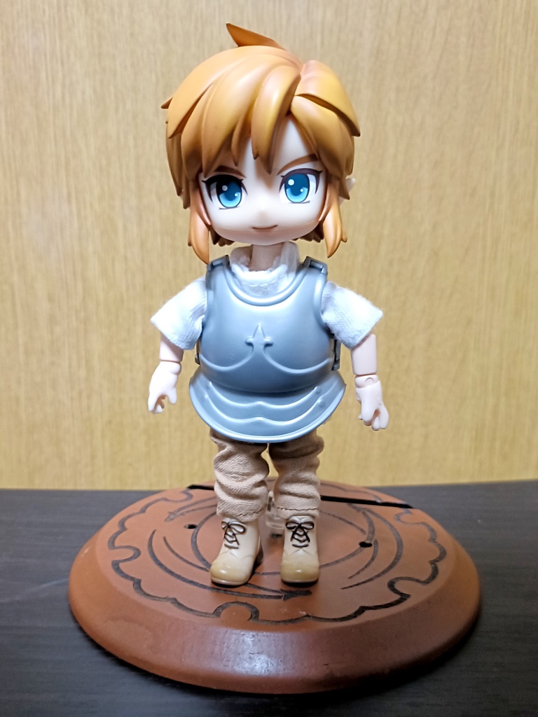 【オビツ11・ねんどろいど用】背景付き木製ドール台座（和風）