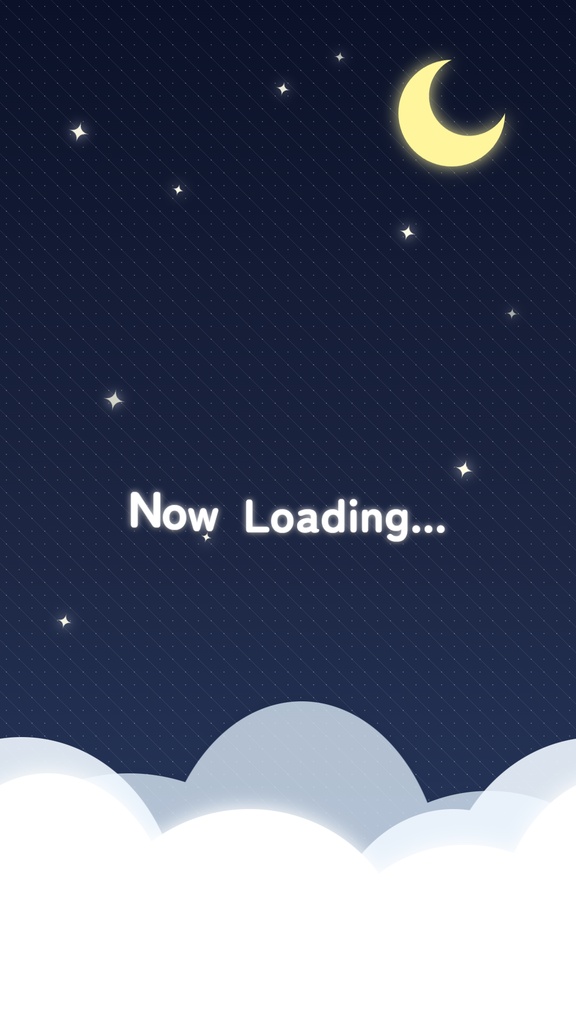 【配信待機画面】縦型 ポップな月と雲