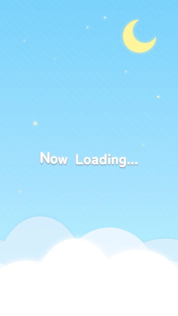 【配信待機画面】縦型 ポップな月と雲