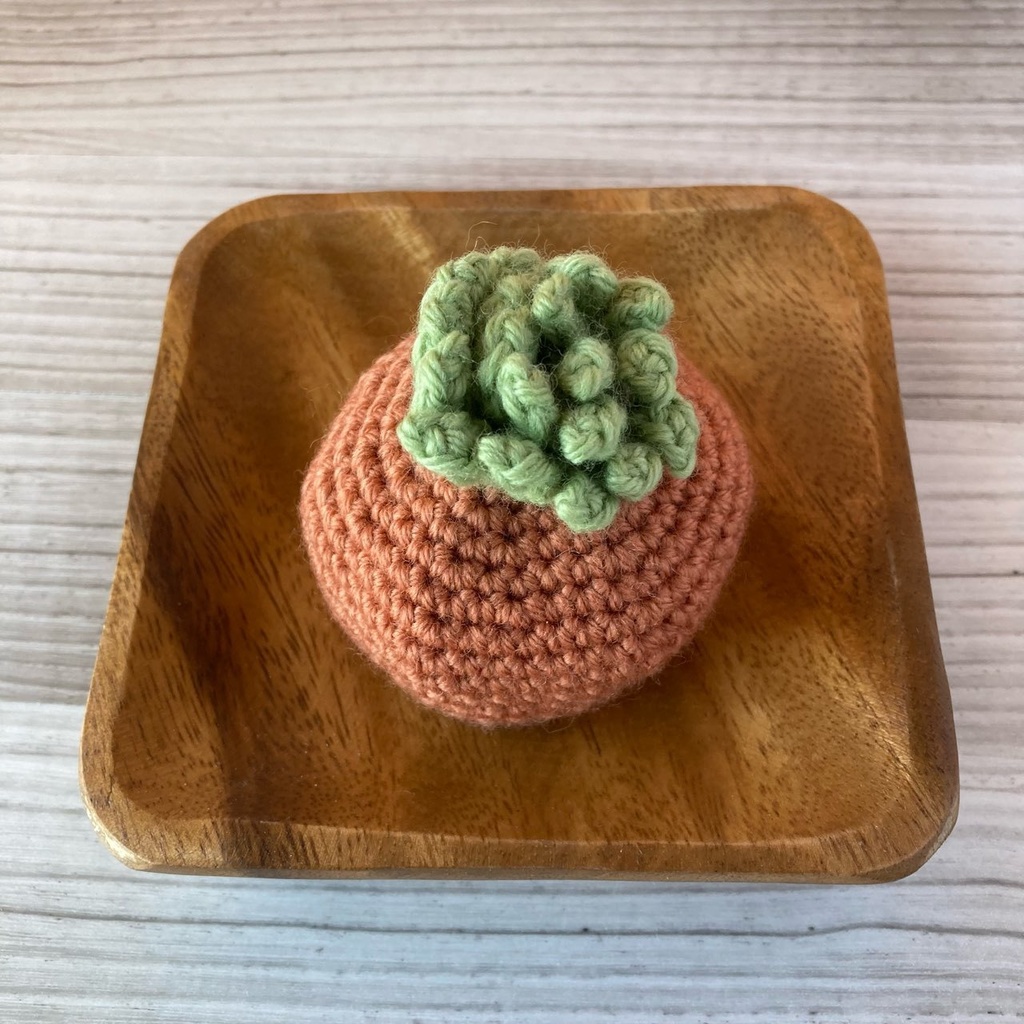 ぬいぐるみ用人参の帽子　頭の周囲が17.5センチ前後