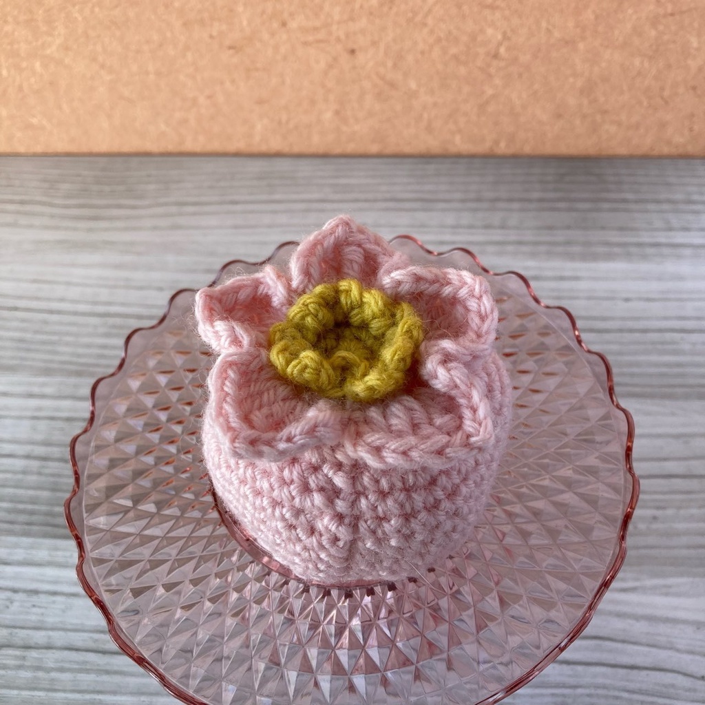 ぬいぐるみ用クリスマスローズの帽子　頭囲17.5センチ前後　