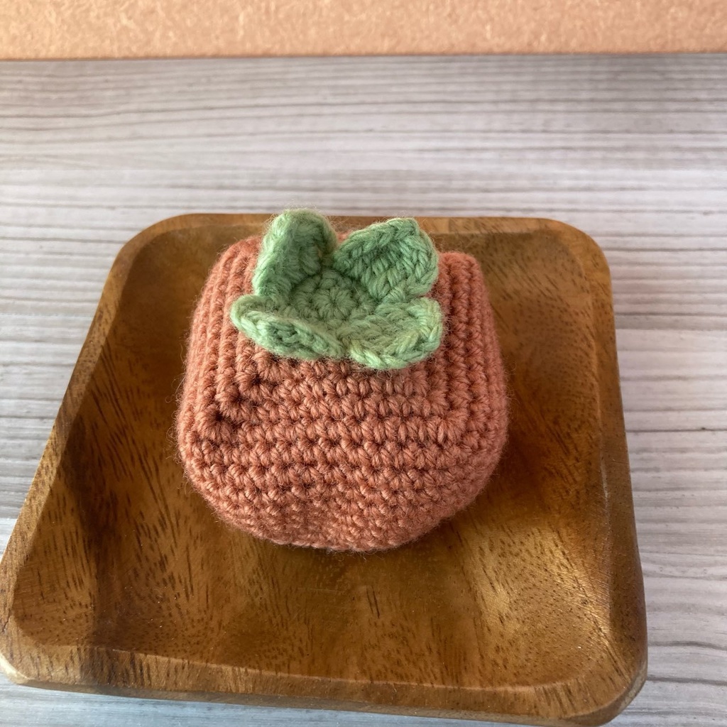 ぬいぐるみ用柿の帽子　頭囲20センチ前後