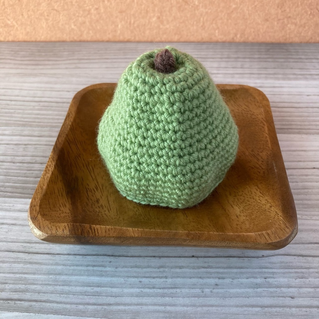 ぬいぐるみ用洋梨の帽子　頭囲20センチ前後