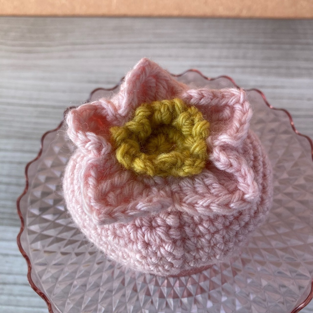 ぬいぐるみ用クリスマスローズの帽子　頭囲20センチ前後