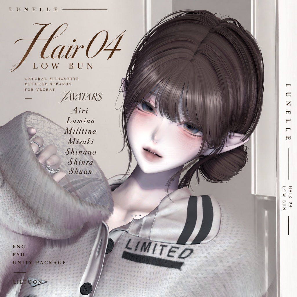 【𝑳𝒖𝒏𝒆𝒍𝒍𝒆 𝑯𝒂𝒊𝒓 03】 Low Bun
