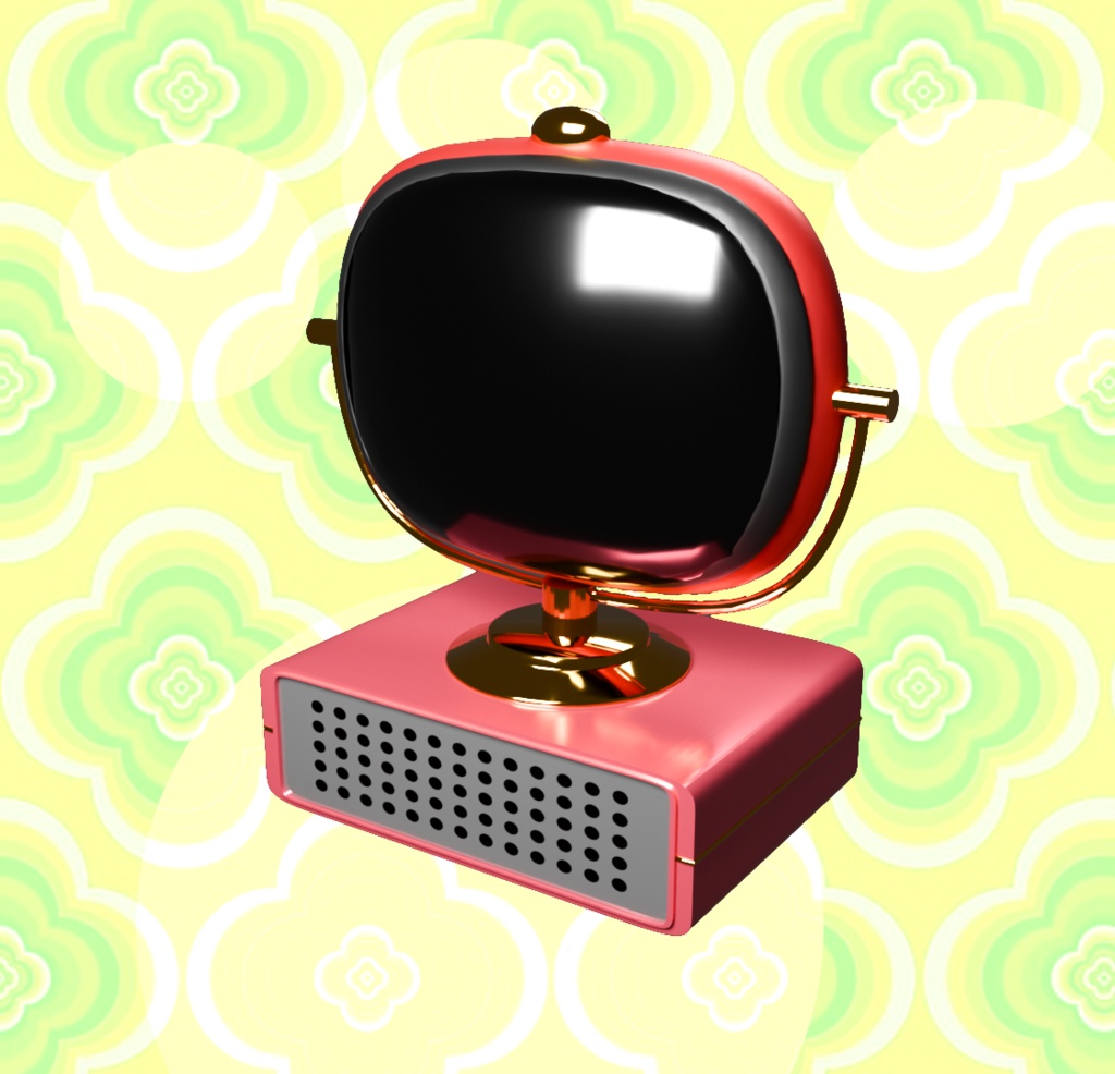 【VRChat想定】 レトロ風TV【UnityPackage同胞】