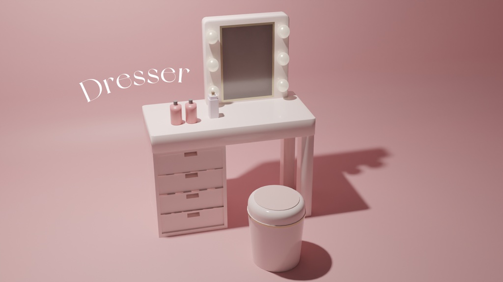 [3Dモデル]ドレッサー