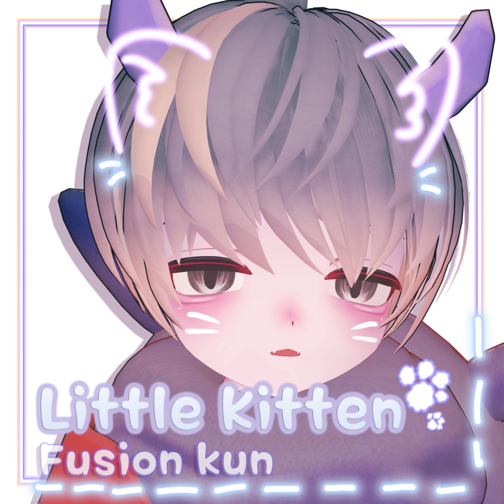 【Fusion kun/ひゅーじょん君】Little Kitten🐾 Makeup&Cat Tattoo Texture