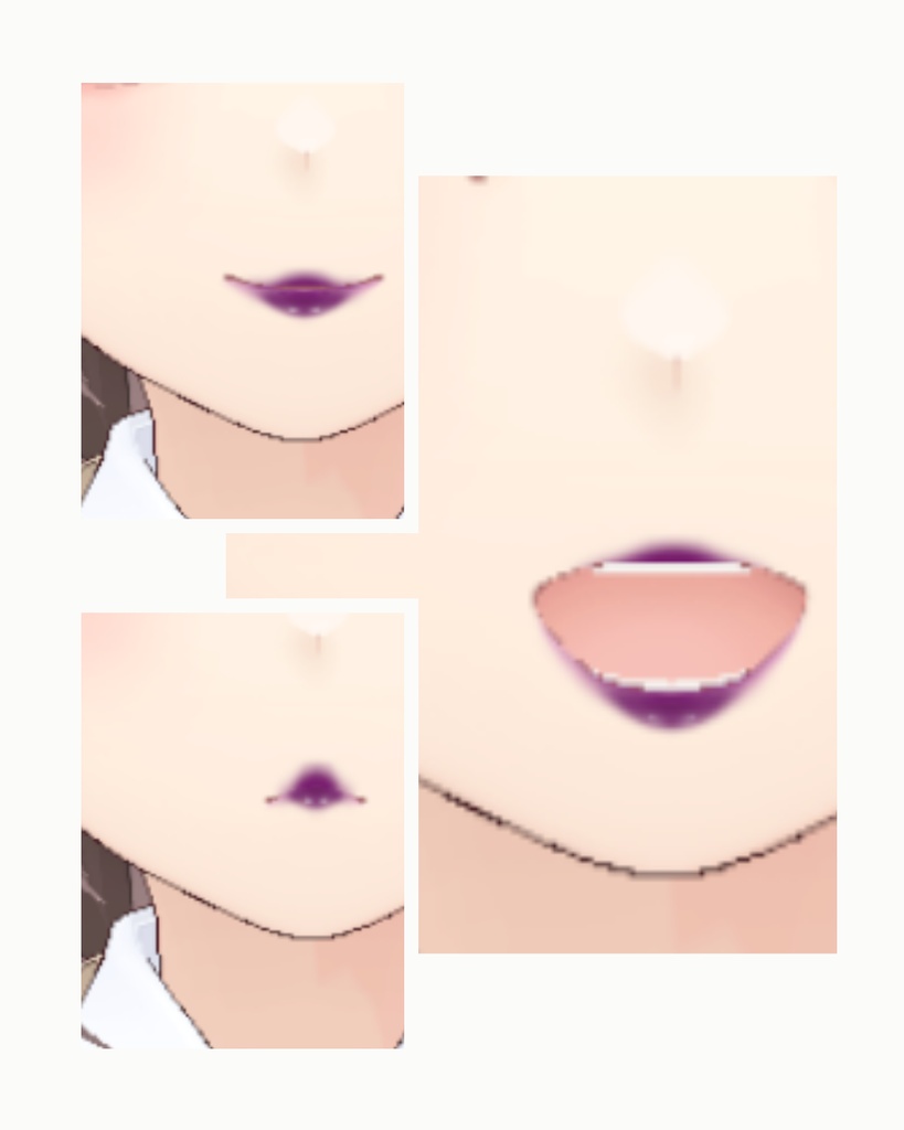 {FREE} Lipstick Texture for VROID & VRC (12 colors!)