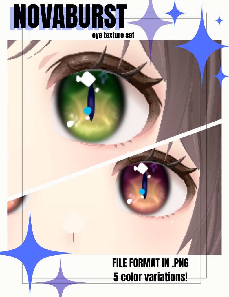 {AFFORDABLE} VRC/VROID Eye Textures! (Novaburst series)