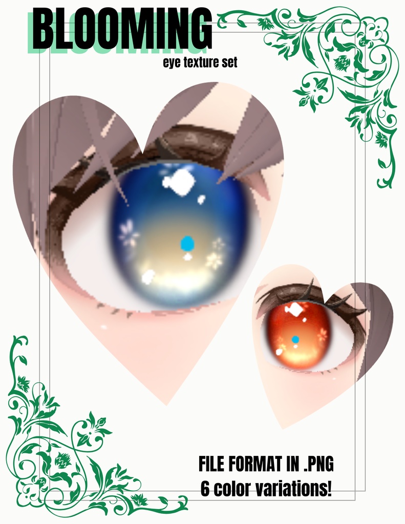 {AFFORDABLE} VRC/VROID Eye Textures! (Blooming series)