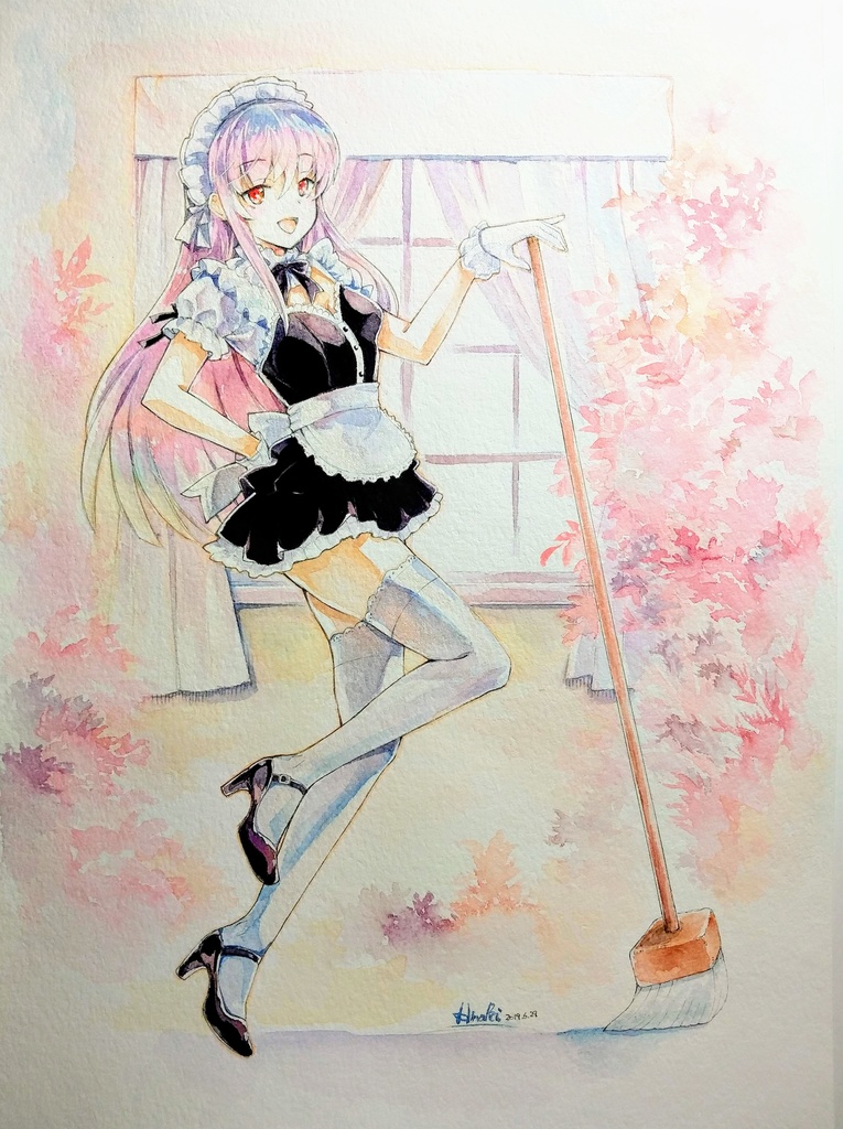 [額装] デジユウちゃん・令和メイドお掃除編]