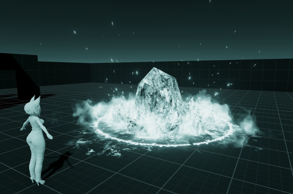 【Unity/VRChat】Ice Pilar Spell by Raivo