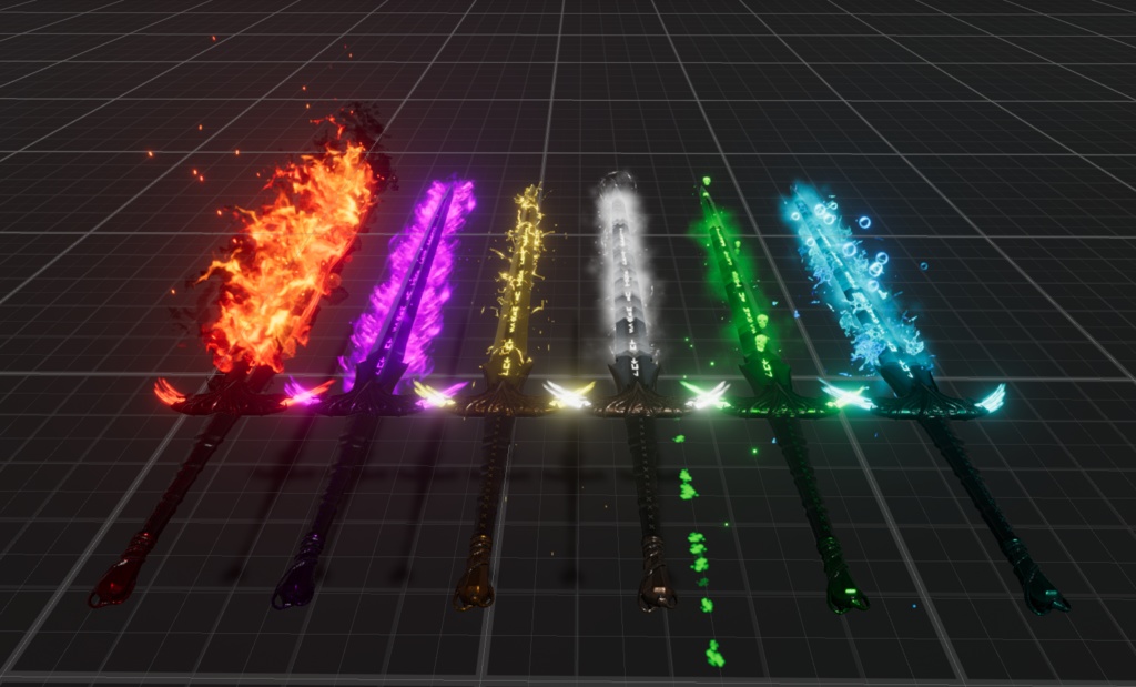 【Unity/VRChat】Elemental Swords by Raivo